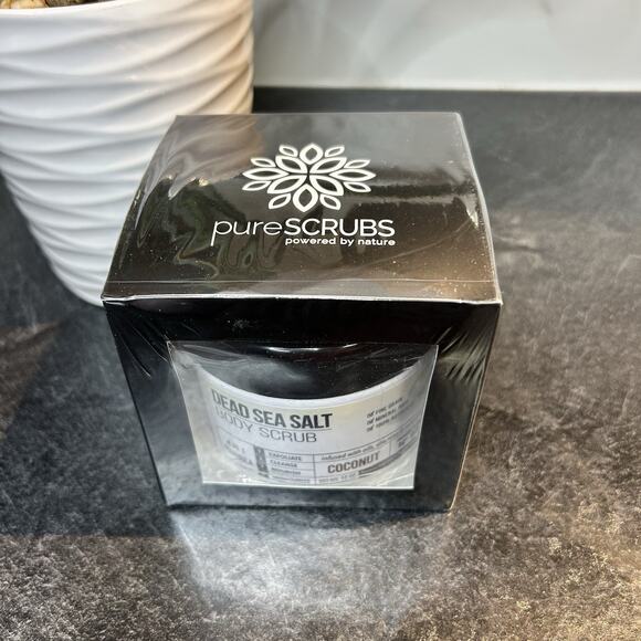 pureSCRUBS Premium Dead Sea Salt COCONUT Body Scrub 16 oz SEALED - Picture 2 of 4